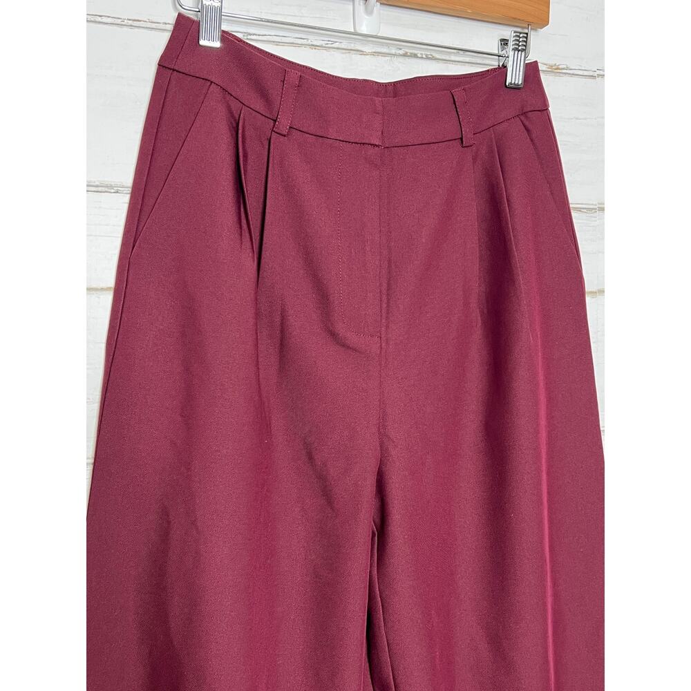 Commense Burgundy Wide Leg Dress Pants Size Small High Rise Career Office - Picture 9 of 9